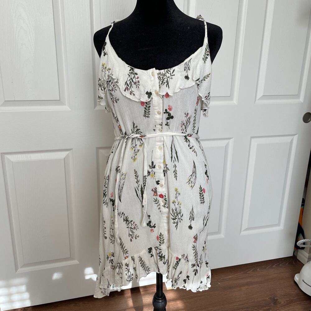 O’Neill Strappy Hi Low Button Front Lined Sundress Size M